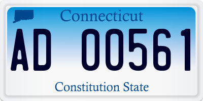 CT license plate AD00561