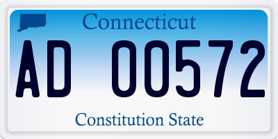 CT license plate AD00572