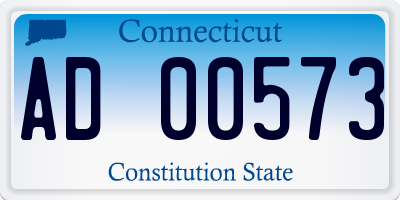 CT license plate AD00573