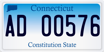 CT license plate AD00576