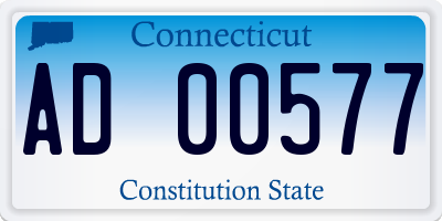 CT license plate AD00577