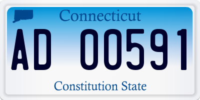 CT license plate AD00591