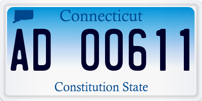 CT license plate AD00611