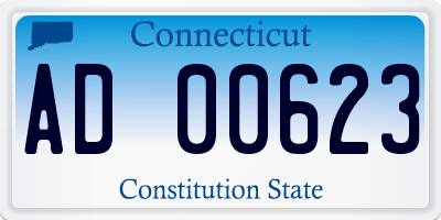 CT license plate AD00623