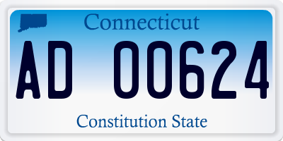 CT license plate AD00624