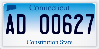 CT license plate AD00627
