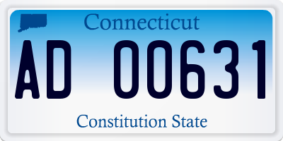 CT license plate AD00631