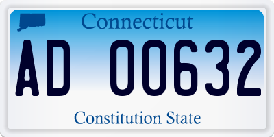 CT license plate AD00632
