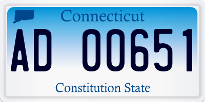 CT license plate AD00651