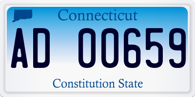 CT license plate AD00659