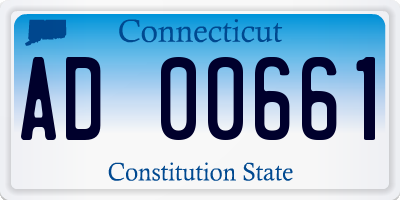 CT license plate AD00661