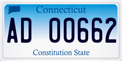 CT license plate AD00662