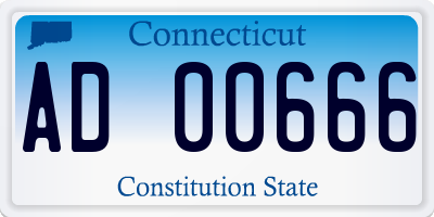 CT license plate AD00666