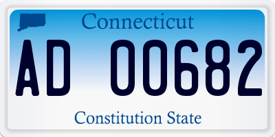 CT license plate AD00682