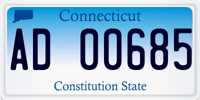 CT license plate AD00685