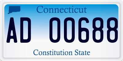 CT license plate AD00688
