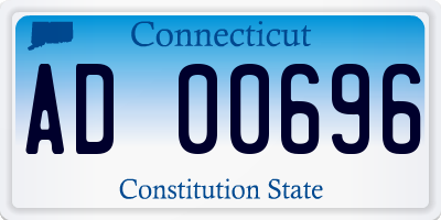 CT license plate AD00696