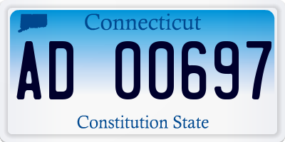CT license plate AD00697