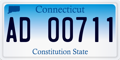 CT license plate AD00711