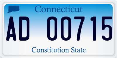 CT license plate AD00715