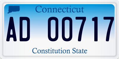 CT license plate AD00717