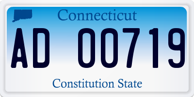 CT license plate AD00719