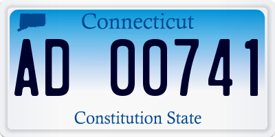 CT license plate AD00741