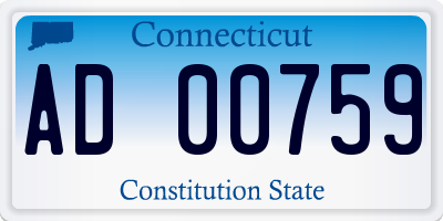 CT license plate AD00759