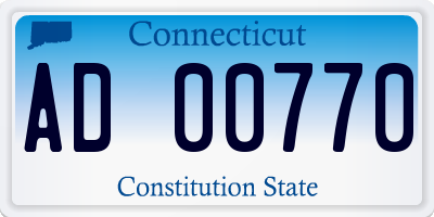 CT license plate AD00770