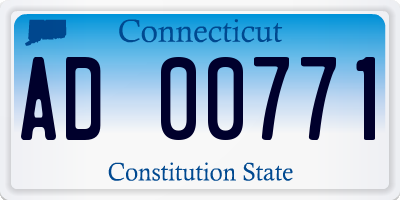 CT license plate AD00771