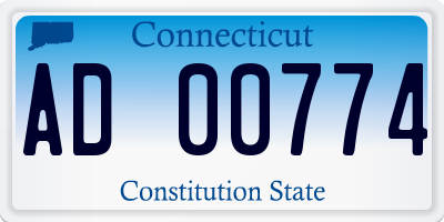 CT license plate AD00774