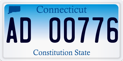 CT license plate AD00776
