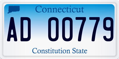 CT license plate AD00779