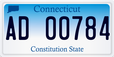 CT license plate AD00784
