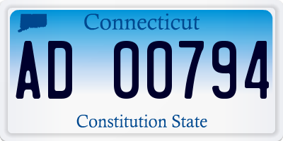 CT license plate AD00794
