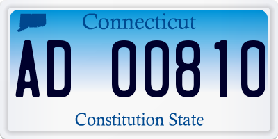 CT license plate AD00810