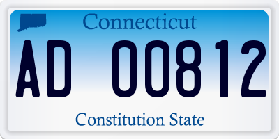 CT license plate AD00812