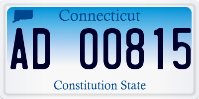 CT license plate AD00815