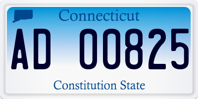 CT license plate AD00825