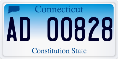 CT license plate AD00828