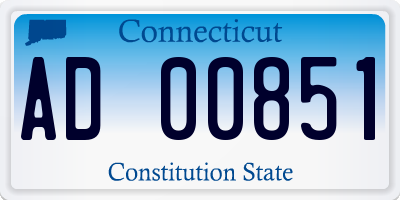CT license plate AD00851