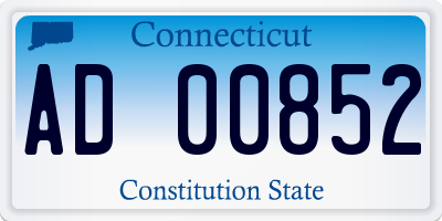 CT license plate AD00852
