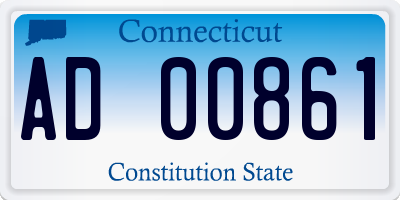 CT license plate AD00861