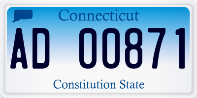 CT license plate AD00871