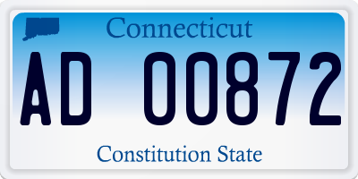 CT license plate AD00872