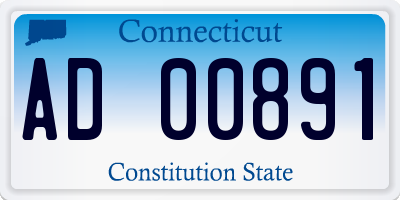 CT license plate AD00891