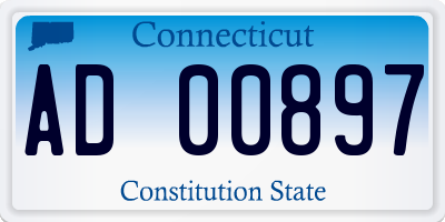 CT license plate AD00897