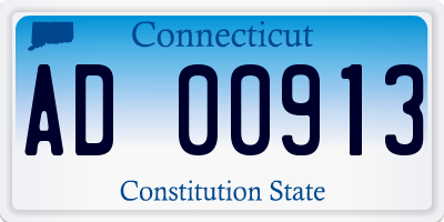 CT license plate AD00913