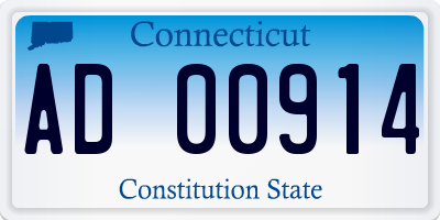CT license plate AD00914