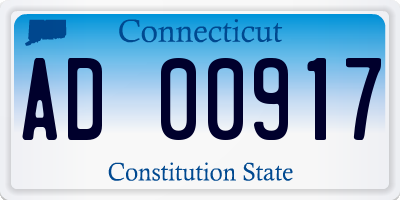CT license plate AD00917